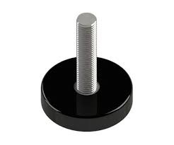 Adjustable Furniture Leveling Feet M8 M10 Heavy Duty Threaded Levelling Glide Adjusters Anti Vibration Rubber Base Pad For Table Chair Desk Leg Washing Machine Workbench Feet Pack of 4 Pcs.
