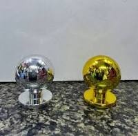 1035 Series Round Drawer Knobs Gold Silver Spherical Ball Cabinet Handles Wardrobe Cupboard Dresser Pulls Single Hole Modern Minimalist Zinc Alloy Furniture Hardware Replacement Pull Grips with Screws