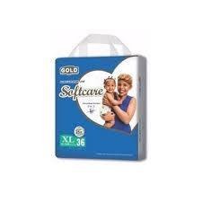 Softcare Gold Baby Diapers - Junior Extra Large (XL) 36 Pieces (15.1 - 25kg) | Super Absorbent High Count Disposable Diapers with 3D Leak Prevention & Breathable Soft Cotton for Day & Night