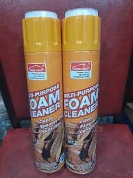 OFine Auto Multi Purpose Foam Cleaner Spray 650ml Deep Stain Remover Cleaning Agent with Brush Cap for Car Interior Leather Fabric Seat Roof Dashboard Upholstery Ceiling Home Sofa Carpet Repair Silver