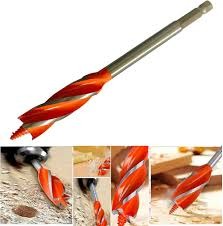 Premium 18mm 20mm Wood Auger Drill Bit Set 1/4 Inch Hex Shank Quad Fluted Stubby Spade Bits Fast Cut Orange Carbon Steel Timber Boring Hole Opener Drilling Hand Tool for Carpenter .                  .