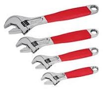Heavy Duty Adjustable Spanner Wrench Set 8, 10 ,12 Inch 200mm 250mm 300mm Carbon Steel Pipe Bolt Repair Hand Tools Kit with Ergonomic Non Slip Soft Rubber Grip Handle for Plumbers Mechanics DIY Ho