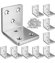 50x50x40mm Heavy Duty Corner Brackets Reinforced 90 Degree Angle Bracket Galvanized Steel L Shape Joint Fastener Connector for Timber Wood Frame Shelf Support Braces Pack of 20 Right Angle Hardware.