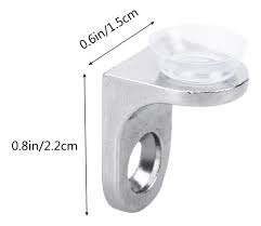 3.5mm Glass Shelf Support Pegs Cabinet Shelf Pins L-Shaped Right Angle Bracket Support Studs with Non-Slip Suction Cup for Kitchen Cupboard Wardrobe Wine Cabinet Furniture Hardware Pack of 30 Pins Bra