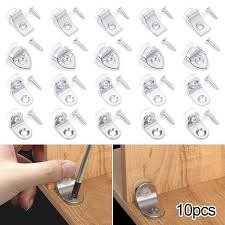 3.5mm Glass Shelf Support Pegs Cabinet Shelf Pins L-Shaped Right Angle Bracket Support Studs with Non-Slip Suction Cup for Kitchen Cupboard Wardrobe Wine Cabinet Furniture Hardware Pack of 30 Pins Bra