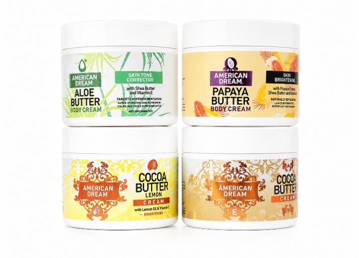 American Dream Body Cream 500ml | Original Cocoa Butter Ultra Hydrating Lotion | Skin Tone Corrector & Brightening Cream for Hyperpigmentation, Dark Spots, Stretch Marks, Scars & Intense Dry Skin Glow