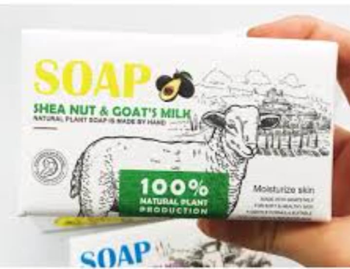 Shea Nut & Goat’s Milk 100% Natural Plant Handmade Soap (180g) – Gentle Moisturizing & Soothing Body Bar for Dry, Itchy, Eczema-Prone, and Sensitive Skin Types (Pack of 1)