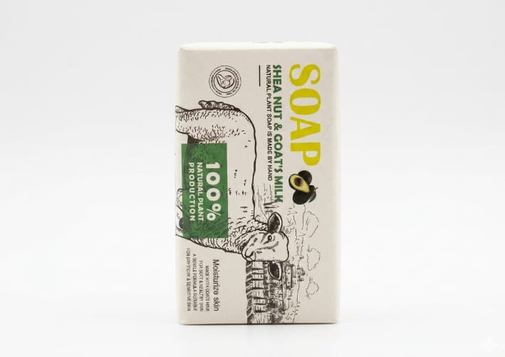 Shea Nut & Goat’s Milk 100% Natural Plant Handmade Soap (180g) – Gentle Moisturizing & Soothing Body Bar for Dry, Itchy, Eczema-Prone, and Sensitive Skin Types (Pack of 1)