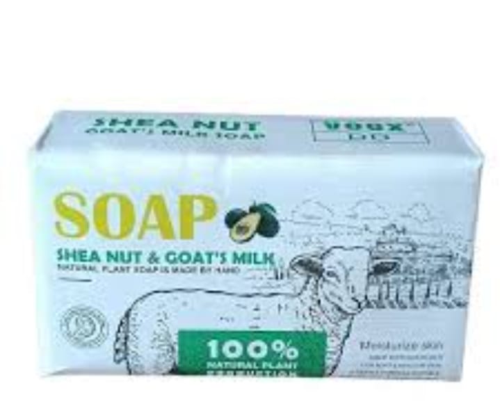 Shea Nut & Goat’s Milk 100% Natural Plant Handmade Soap (180g) – Gentle Moisturizing & Soothing Body Bar for Dry, Itchy, Eczema-Prone, and Sensitive Skin Types (Pack of 1)