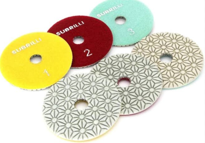 Premium 4-Inch 3-Step Wet/Dry Diamond Polishing Pads Kit for Granite, Marble, Quartz, Concrete, and Natural Stone Restoration and surface grinding (3-Piece Set Grits 1-2-3).