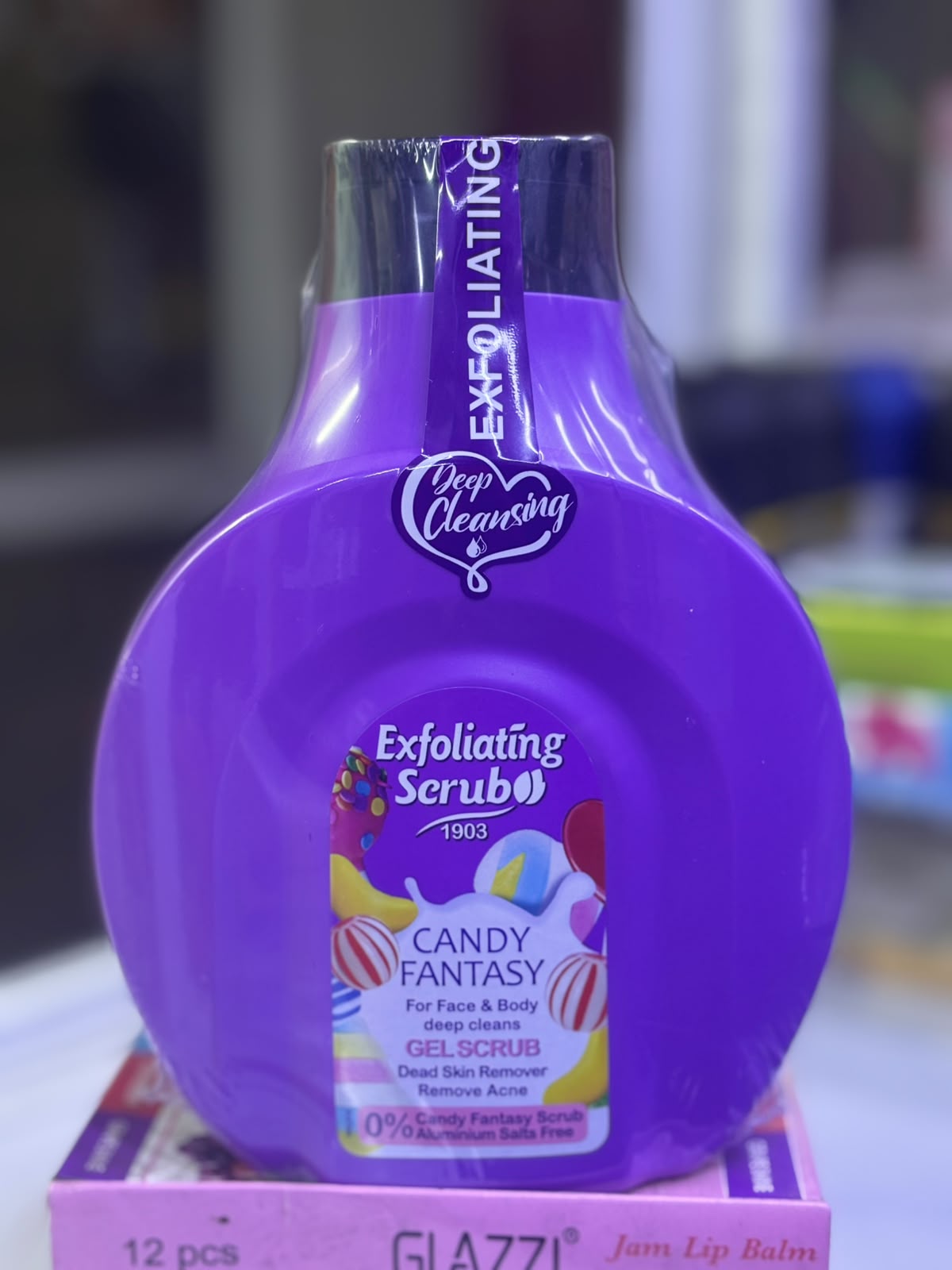 [SPECIAL OFFER]!!!! Fruit of the Wokali Candy Fantasy Exfoliating Gel Scrub - Deep Cleansing Face and Body Glow Scrub - Pore Refining Dead Skin Remover Treatment - 500ml ............