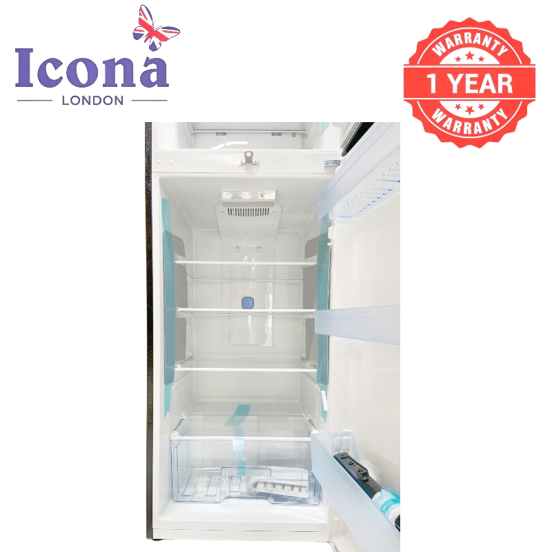 Icona London 332L Double Door Fridge No Frost Refrigerator with Top Freezer 2 Door Large Capacity Multi-Airflow System Fast Cooling Energy Saving Home Kitchen Appliance 1 Year Warranty