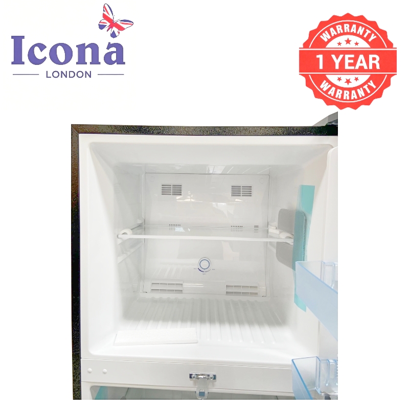 Icona London 332L Double Door Fridge No Frost Refrigerator with Top Freezer 2 Door Large Capacity Multi-Airflow System Fast Cooling Energy Saving Home Kitchen Appliance 1 Year Warranty