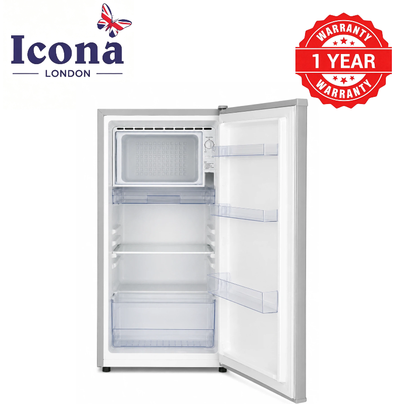 Icona London 150L Single Door Fridge Refrigerator Single Door Compact Household Refrigerator with Built-in Mini Freezer Lock and Keys Energy Saving CFC-Free Refrigerant 1 Year Warranty