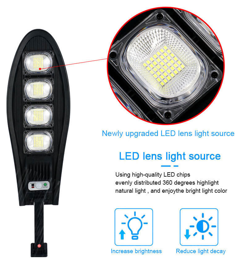 126led/168led 1 LED solar outdoor induction lamp, strong solar street lamp with multiple LED beads, outdoor lighting induction lamp with 3 modes of street lamp 18650 lithium battery