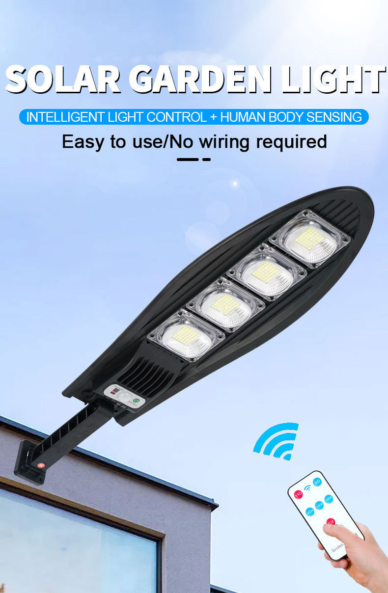 126led/168led 1 LED solar outdoor induction lamp, strong solar street lamp with multiple LED beads, outdoor lighting induction lamp with 3 modes of street lamp 18650 lithium battery