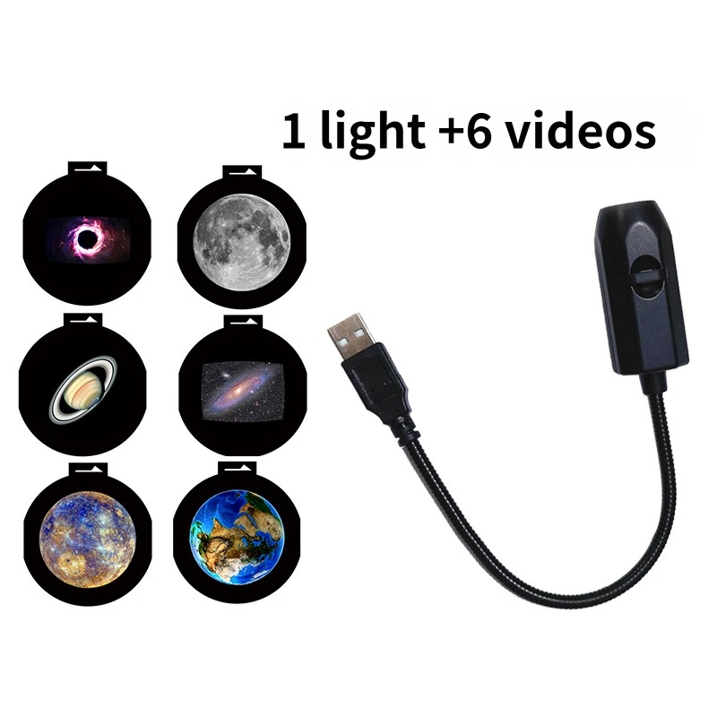 Planet Starry Sky Projector Lamp Moon Night Light Bedroom Atmosphere Soft LED Sleep Light Live Streaming Background Lamp