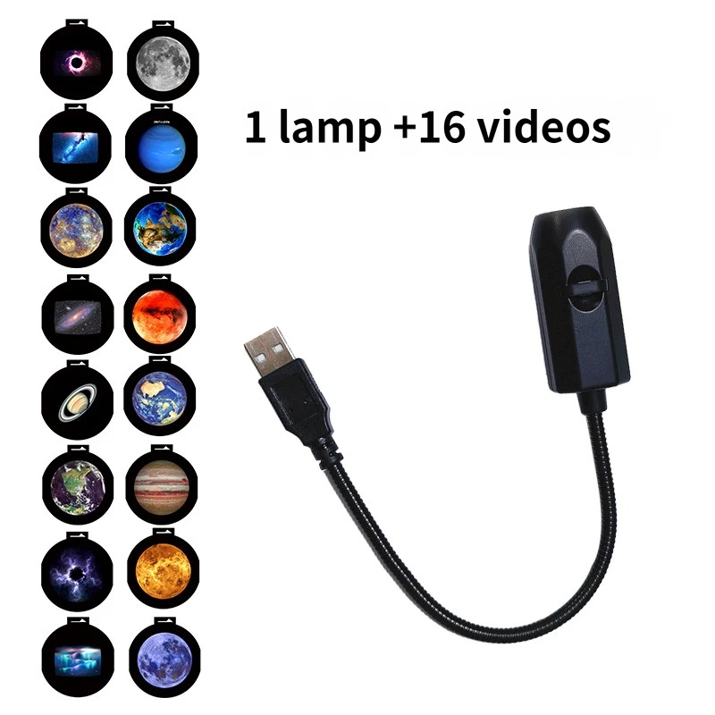 Planet Starry Sky Projector Lamp Moon Night Light Bedroom Atmosphere Soft LED Sleep Light Live Streaming Background Lamp