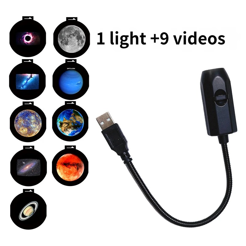 Planet Starry Sky Projector Lamp Moon Night Light Bedroom Atmosphere Soft LED Sleep Light Live Streaming Background Lamp