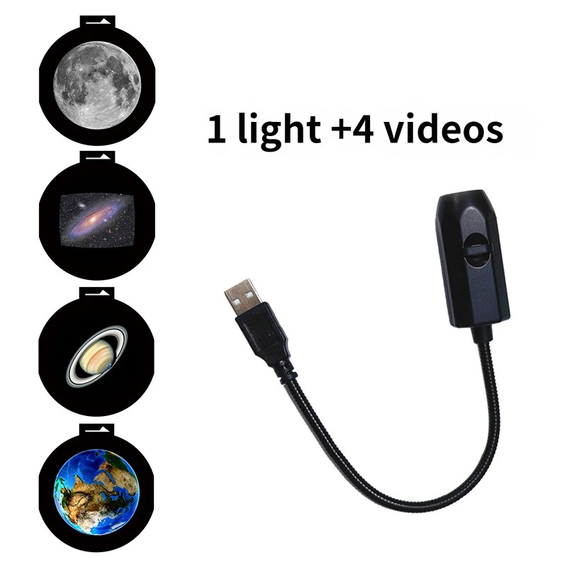 Planet Starry Sky Projector Lamp Moon Night Light Bedroom Atmosphere Soft LED Sleep Light Live Streaming Background Lamp