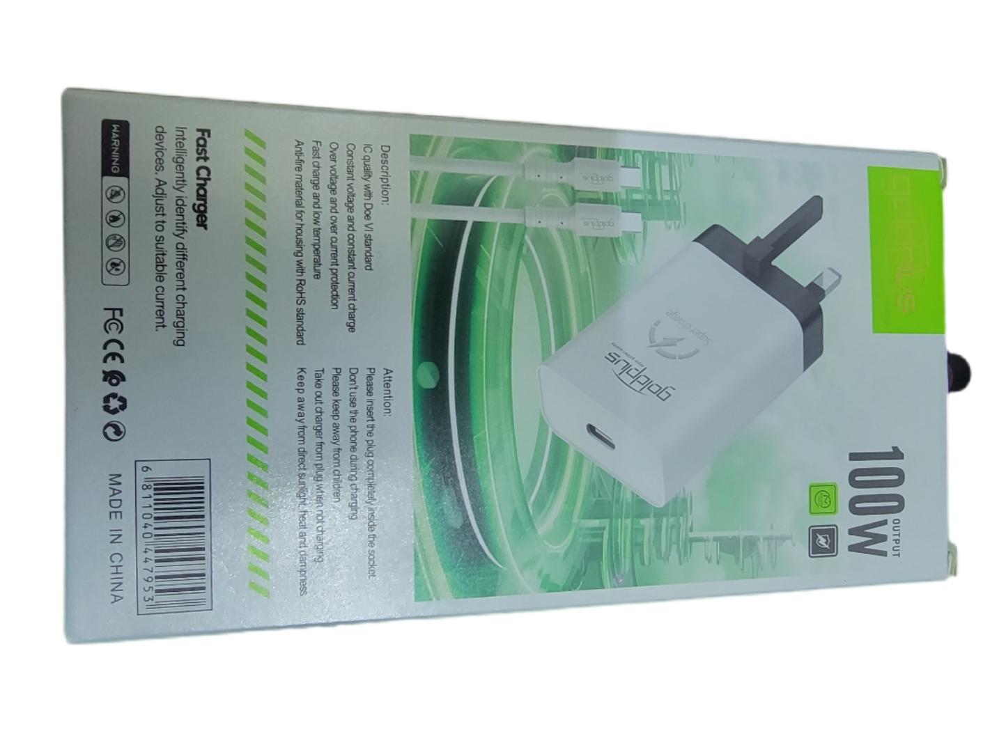 100w super fast charger type c to c