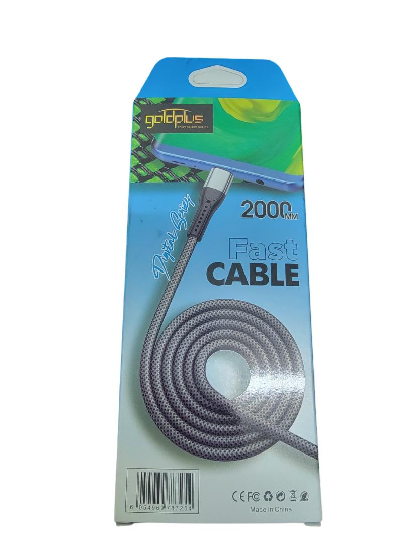 Fast charging cable ,gold plus 3.0A 2000mm