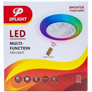 DPLight LED Multi-Function Fan Light – Portable Rechargeable Desk & Hanging Fan with Bright LED Light for Camping, Home & Office