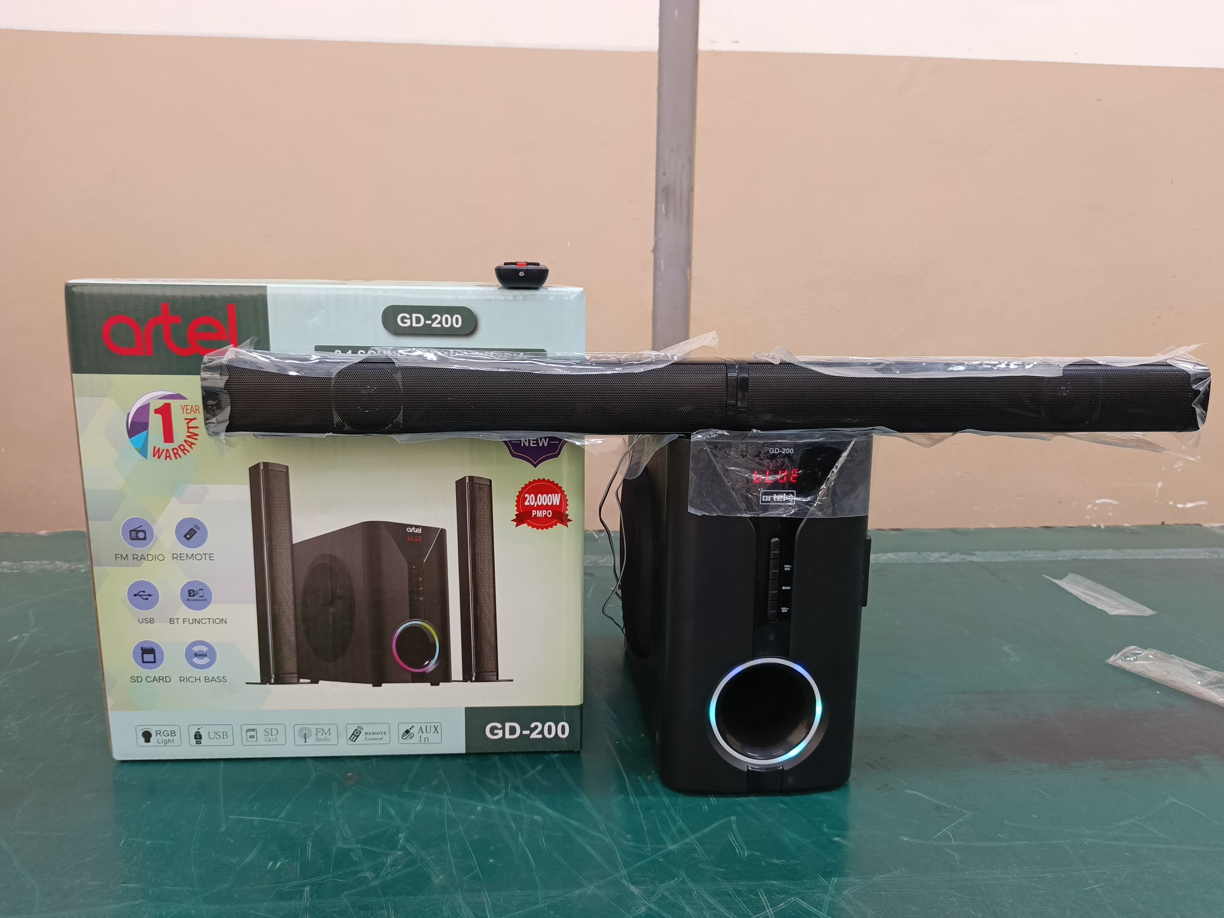 ARTEL V527 2.1CH Tall Boy Subwoofer System 🔊 | Bluetooth | USB | FM Radio | Deep Bass Speaker | Home Theater Multimedia Sound System 🎶🏠⚡