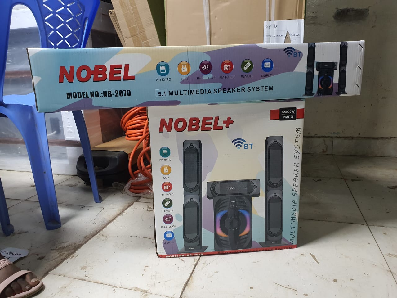 🔊 Nobel NB-2070 3.1CH Bluetooth Multimedia Subwoofer Speaker System 55,000W PMPO 🎶