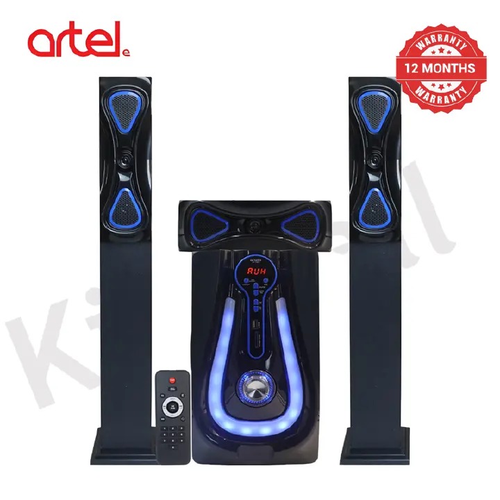Artel AT-109T 3.1CH Multimedia Speaker System 🔊 | 20000W PMPO | Bluetooth | USB | SD | FM Radio | Subwoofer Home Theater System | Remote Control 🎬🏠🔥