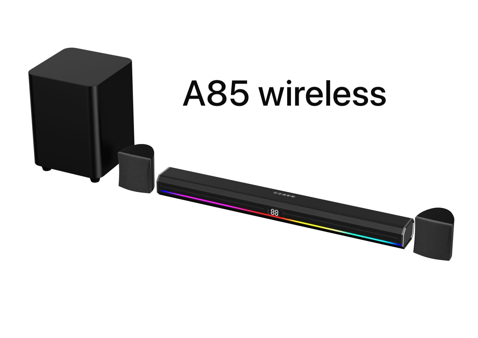 Globalstar A85 5.1CH Wireless Soundbar 170W 🔥 | Bluetooth Home Theater System | HDMI ARC | USB | Optical Input | Super Bass Surround Sound 🔊🎬