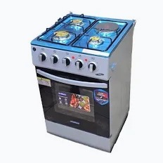 Ecomax 60x60 Standing Cooker 🍳🔥 | 3 Gas + 1 Electric Hot Plate | Electric Oven with+ FREE GIFT Rotisserie & Turbo Fan | Flame Failure Safety System | Freestanding Cooker