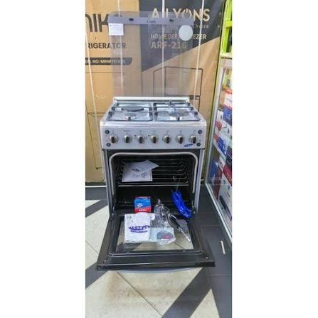 Ecomax 60x60 Standing Cooker 🍳🔥 | 3 Gas + 1 Electric Hot Plate | Electric Oven with+ FREE GIFT Rotisserie & Turbo Fan | Flame Failure Safety System | Freestanding Cooker