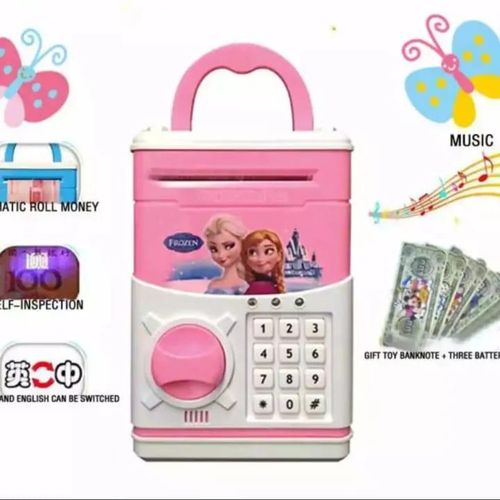 Electronic Piggy Bank Cartoon-Themed Automatic Coin Saving Money Bank for Kids with Sound Effects and Safe Storage Box