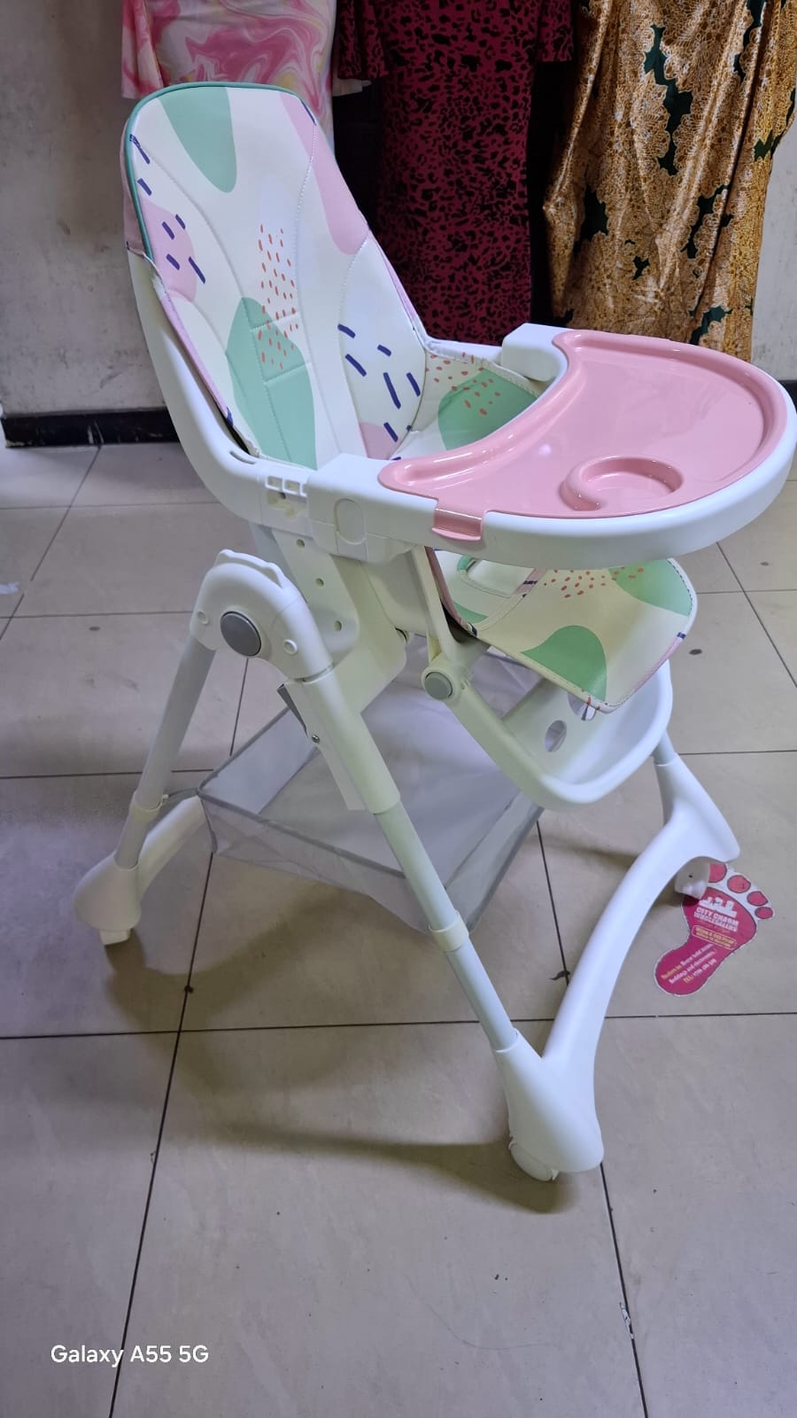Adjustable Baby Feeding Chair – Convertible High Chair for Kids with Removable Tray, Safety Harness & Comfortable Seat in Pink & Blue Colors