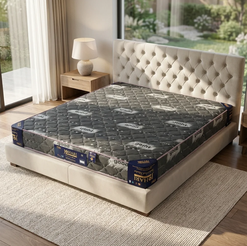 On Offer Johari 8 Inches Orthopaedic Foam Mattress High Density Support Foam with Soft Quilted Fabric Cover for Enhanced Comfort Pressure Relieving Sleep Surface Breathable Durable Design