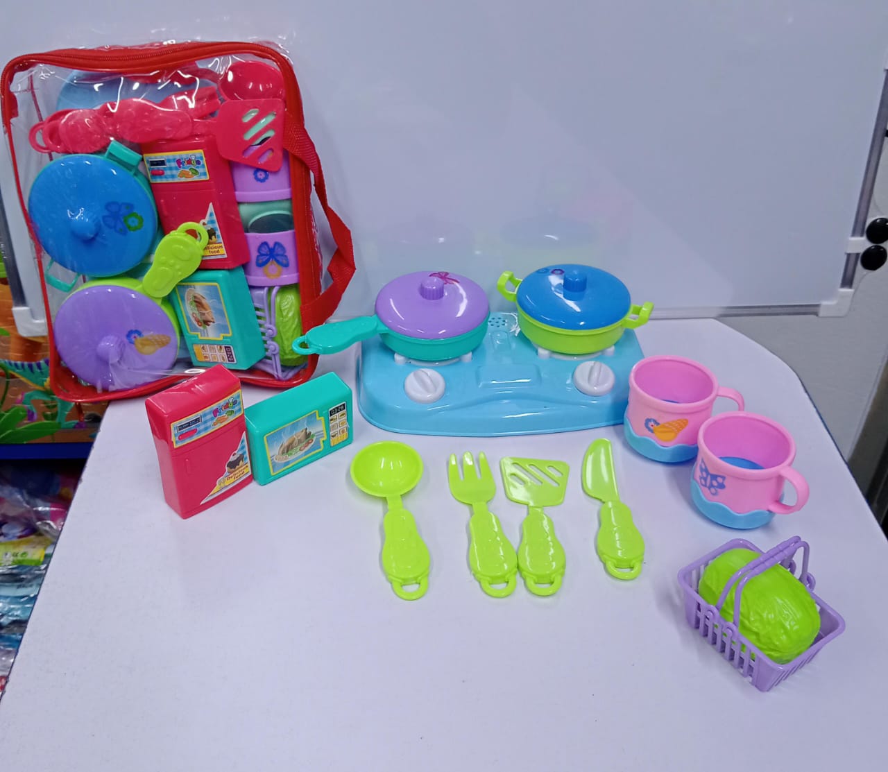 Kids Kitchen Play Set Pretend Cooking Toy – Educational Role Play Kitchen Set with Utensils, Pots, Food Accessories & Interactive Imaginative Play for Social Skills Development Ages 3+