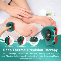3-in-1 Heated Electric Gua Sha Foot Scraper Vibrating Muscle Massage Tool Deep Tissue Foot Care Relaxation Device