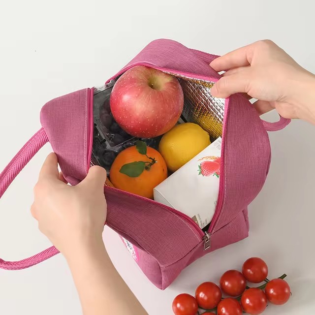 Kids Lunch Box Bag Insulated Thermal Food Container Bento Storage Bag with Ice Pack Holder School Picnic Travel Meal Organizer