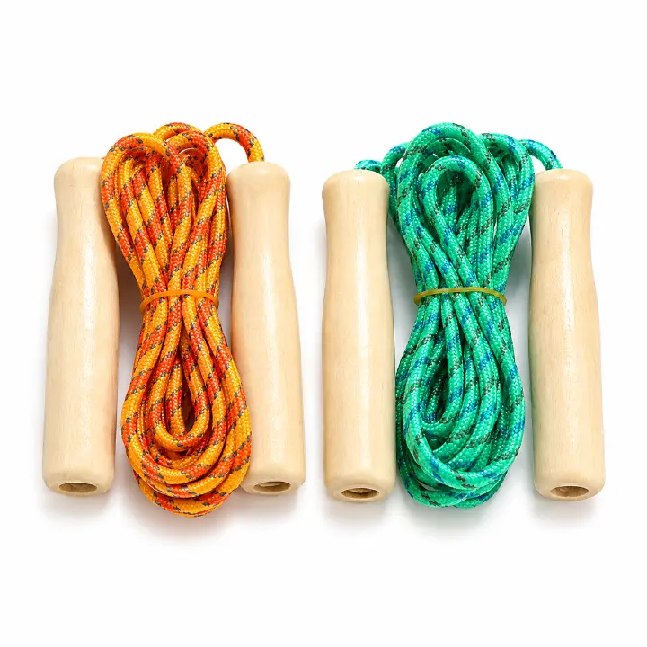 Wooden Handle Skipping Rope – Lightweight Jump Rope for Cardio, Fat Burning, Coordination, Endurance Training & Full-Body Home Workouts