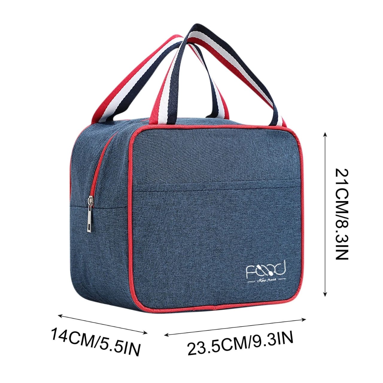 6L Insulated Square Lunch Bag with Carry Handles Reusable Leakproof Thermal Cooler Tote Food Storage Bag for Work School Travel Picnic