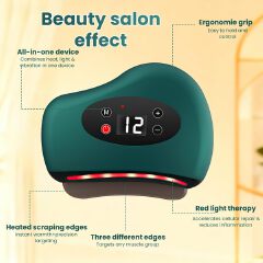 3-in-1 Heated Electric Gua Sha Foot Scraper Vibrating Muscle Massage Tool Deep Tissue Foot Care Relaxation Device
