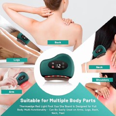 3-in-1 Heated Electric Gua Sha Foot Scraper Vibrating Muscle Massage Tool Deep Tissue Foot Care Relaxation Device