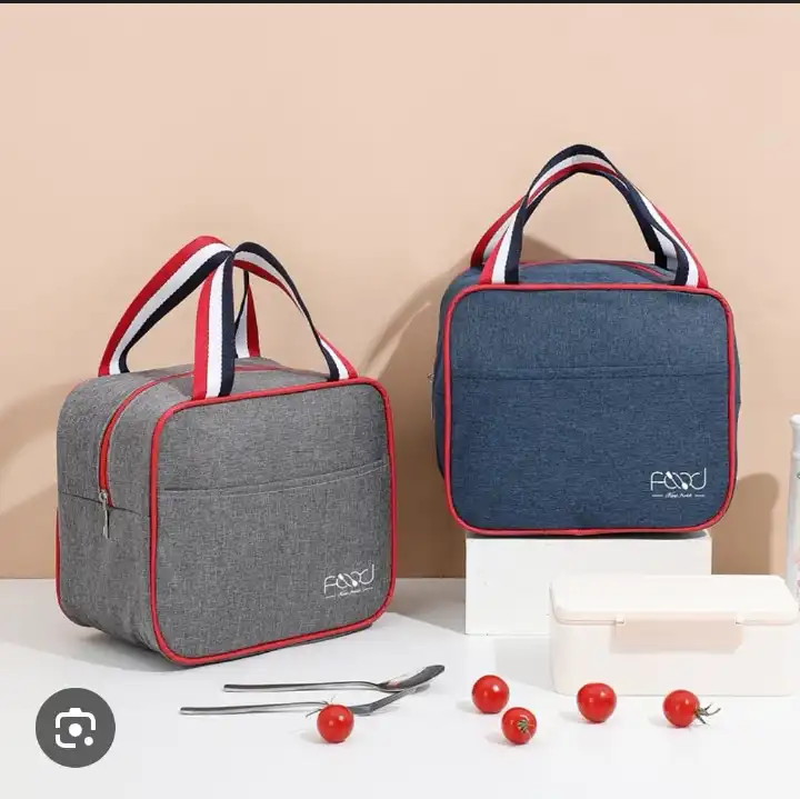 6L Insulated Square Lunch Bag with Carry Handles Reusable Leakproof Thermal Cooler Tote Food Storage Bag for Work School Travel Picnic