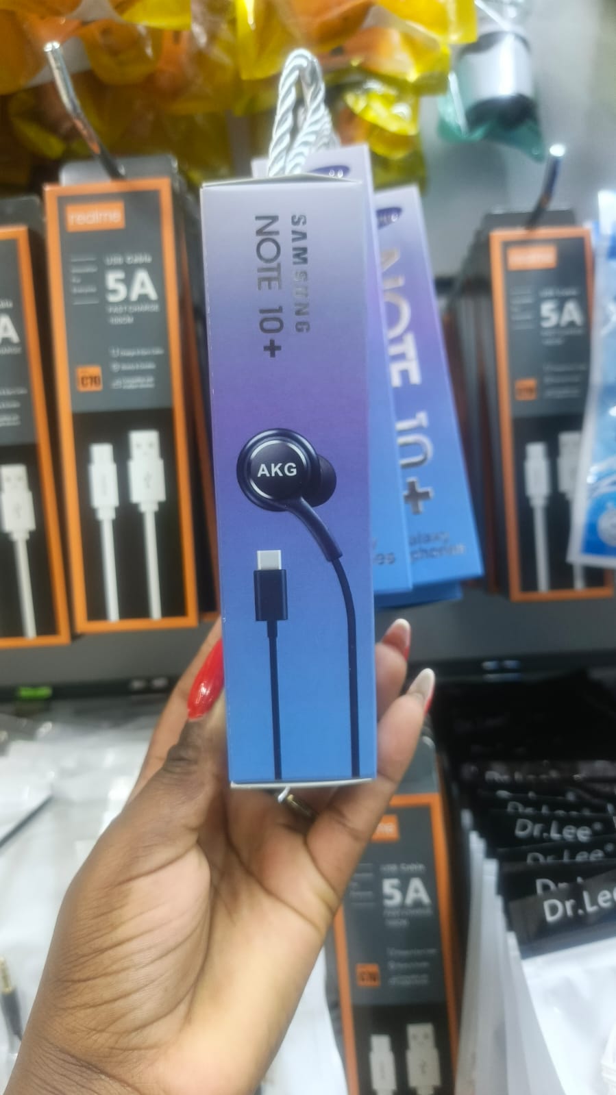 USB Type-C Wired In-Ear Earphones for Samsung Galaxy Note 10+ – Black Earbuds for Music and Audio
