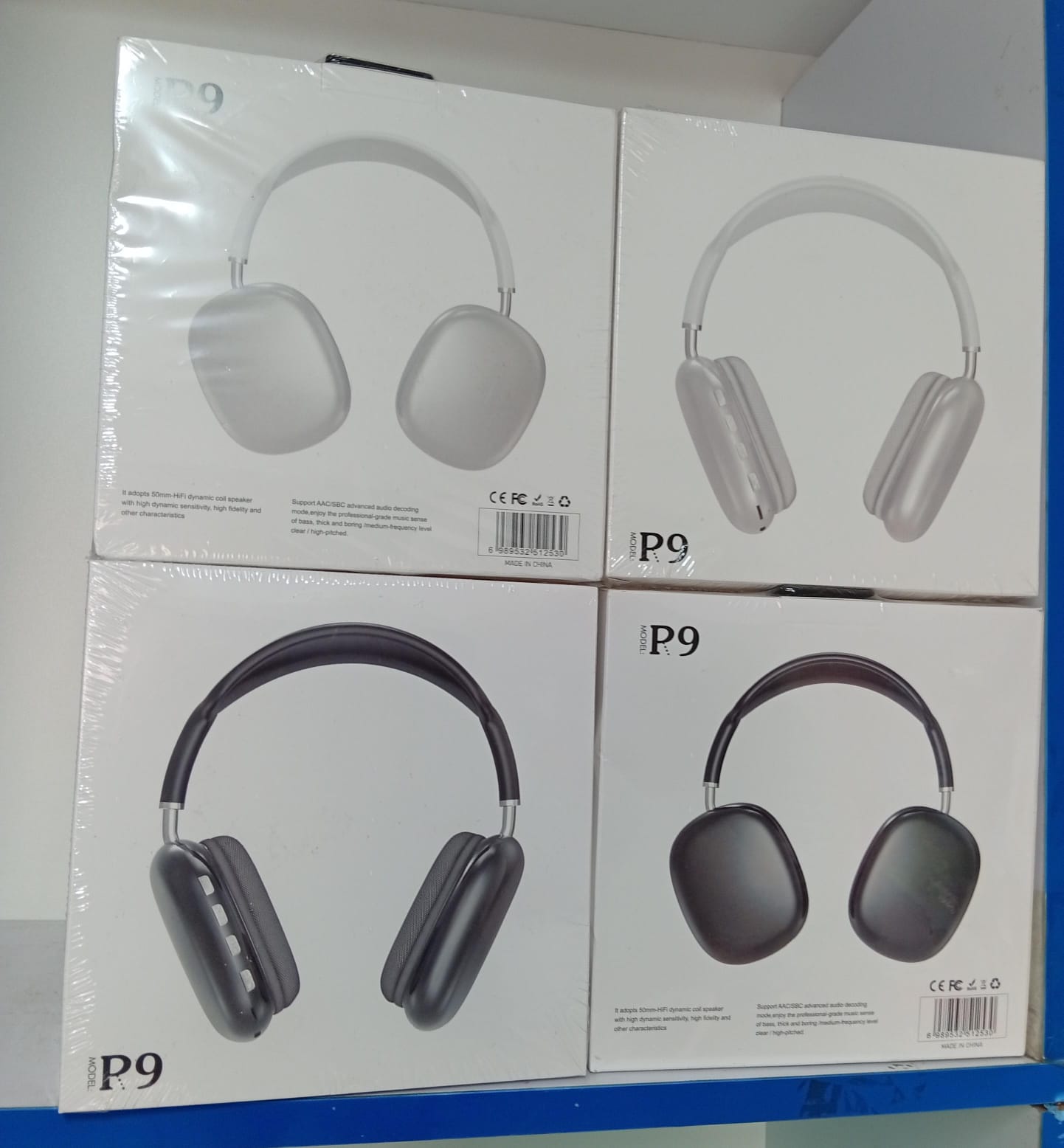 P9 Wireless Bluetooth Headphones Over-Ear Stereo Bass Headset with Noise Isolation Microphone Foldable Design for Music, Calls, Gaming & Daily Use