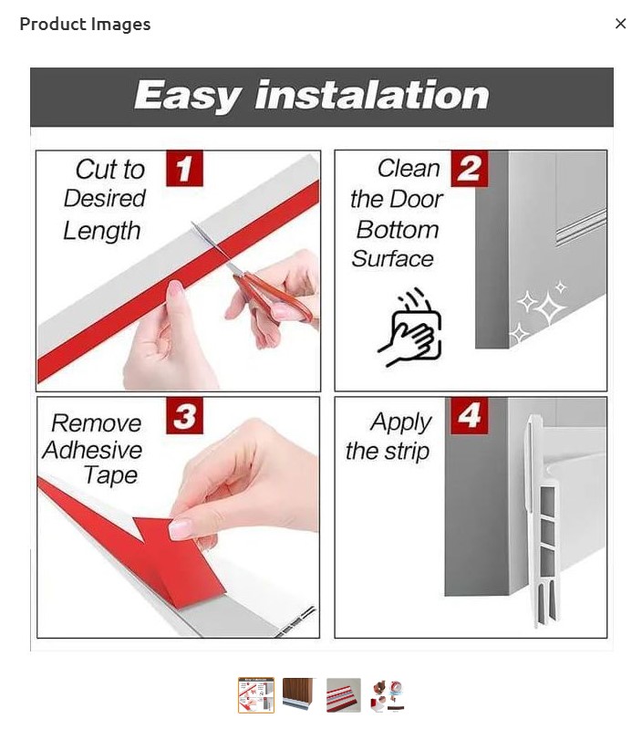 Self Adhesive Rubber Silicone Door Threshold Transition Strip Waterproof Floor Gap Cover Dustproof Barrier Strip for Carpet Tile Floor Bathroom Kitchen Water Stopper Seal DIY Easy Install Trim
