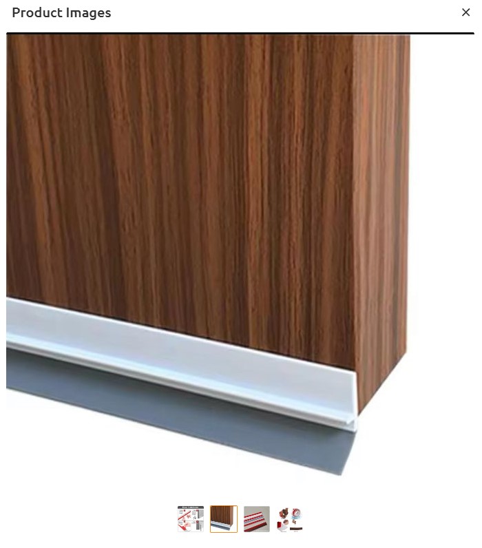 Self Adhesive Rubber Silicone Door Threshold Transition Strip Waterproof Floor Gap Cover Dustproof Barrier Strip for Carpet Tile Floor Bathroom Kitchen Water Stopper Seal DIY Easy Install Trim