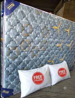 Premium 8-Inch Johari  Orthopedic Quilted Fiber Mattress 2 FREE PILLOWS | Luxury Sleeping Comfort | Superior Back Support | Breathable Cover | 1-Year Warranty 2 FREE PILLOWS