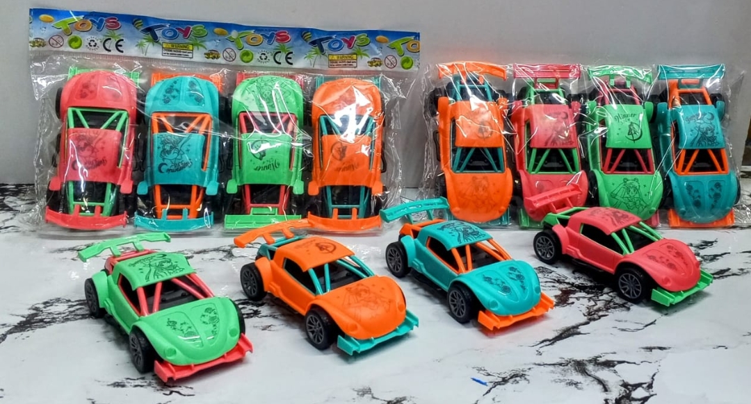 4 Pack Toy Cars with Friction Powered Wheels Mini Vehicles for Kids Racing Pretend Play Car Collection Indoor Outdoor Fun